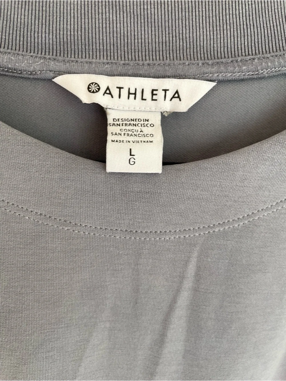 Athleta Light Blue Gray Crewneck Sweatshirt - Picture 4 of 6
